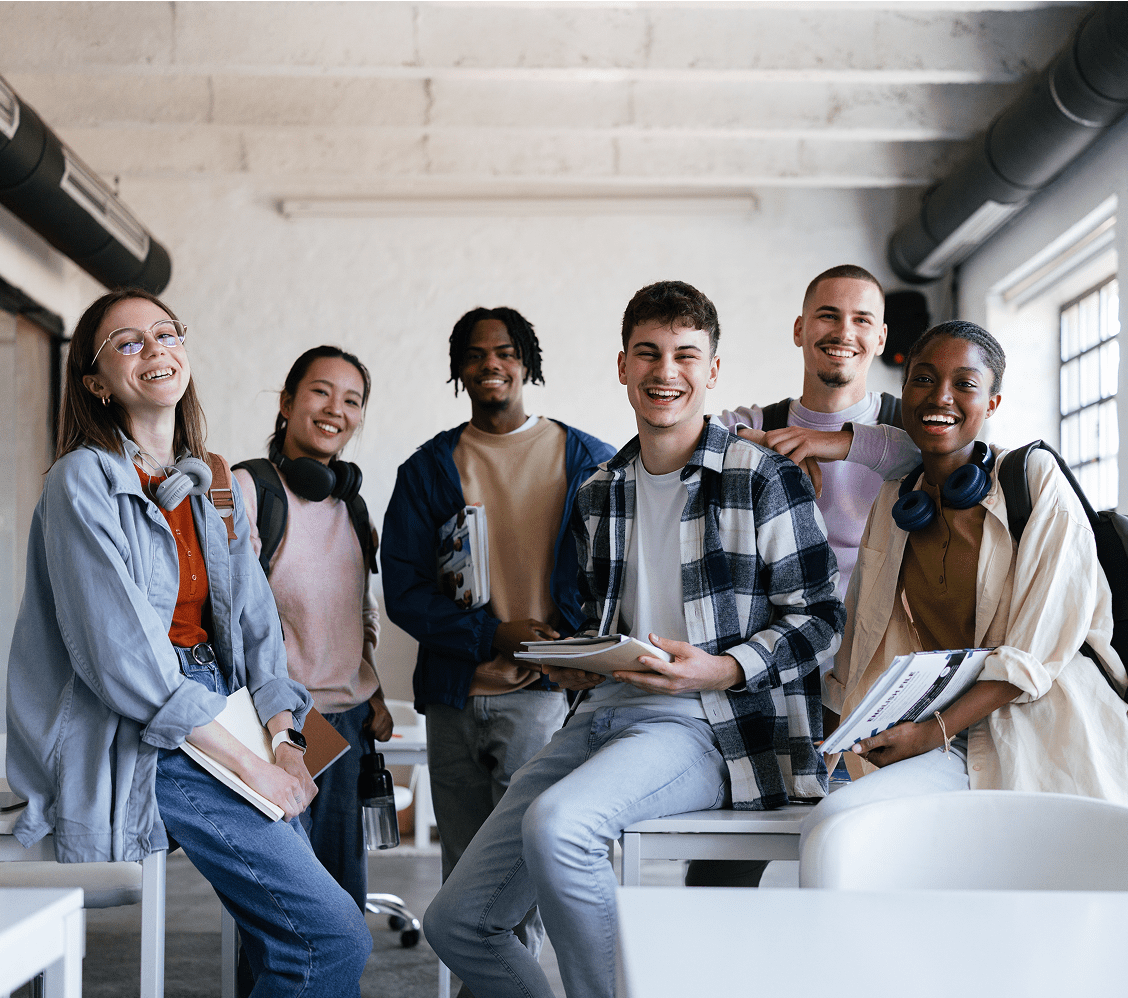 Diverse friends enjoying time together